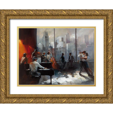 Room with a View II Gold Ornate Wood Framed Art Print with Double Matting by Haenraets, Willem