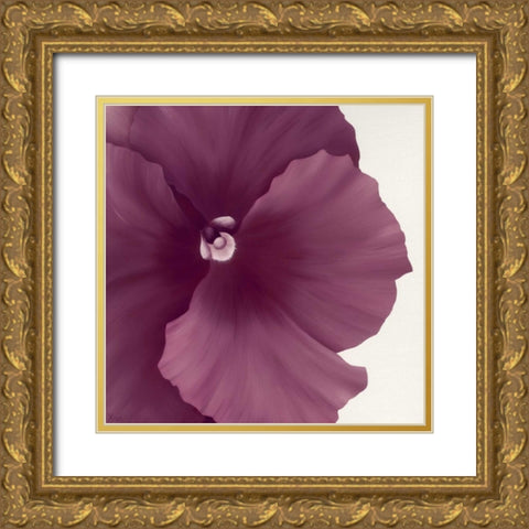 Violet Flower II Gold Ornate Wood Framed Art Print with Double Matting by Poelstra-Holzhaus, Yvonne