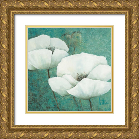 Flora I Gold Ornate Wood Framed Art Print with Double Matting by Roseboom, Jettie
