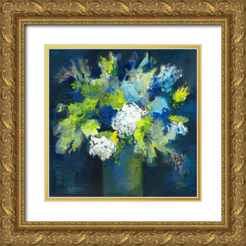 Bleu Gold Ornate Wood Framed Art Print with Double Matting by Roseboom, Jettie