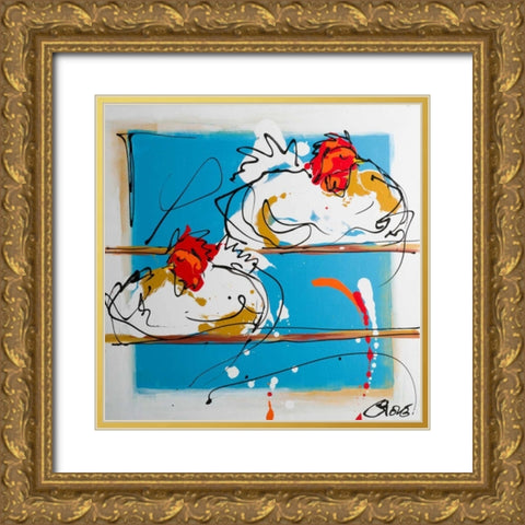 Sleeping and dreaming  Gold Ornate Wood Framed Art Print with Double Matting by Fiore, Art