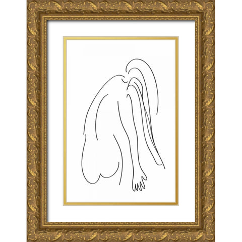 Signatura IV Gold Ornate Wood Framed Art Print with Double Matting by Waltz, Anne