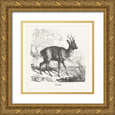 de Ree Gold Ornate Wood Framed Art Print with Double Matting by Waltz, Anne