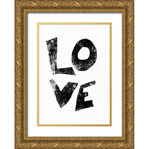 Love  Gold Ornate Wood Framed Art Print with Double Matting by Waltz, Anne