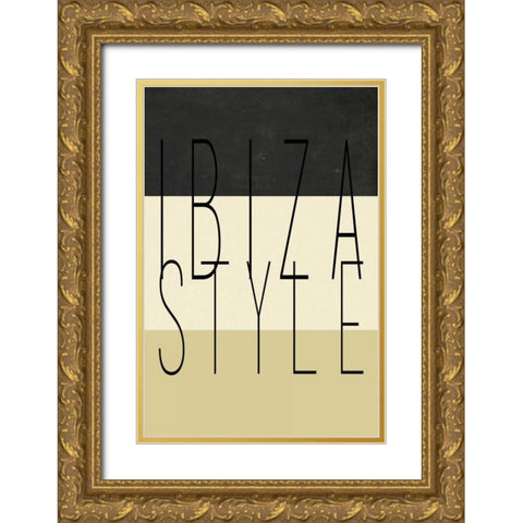 Ibiza style Gold Ornate Wood Framed Art Print with Double Matting by Waltz, Anne