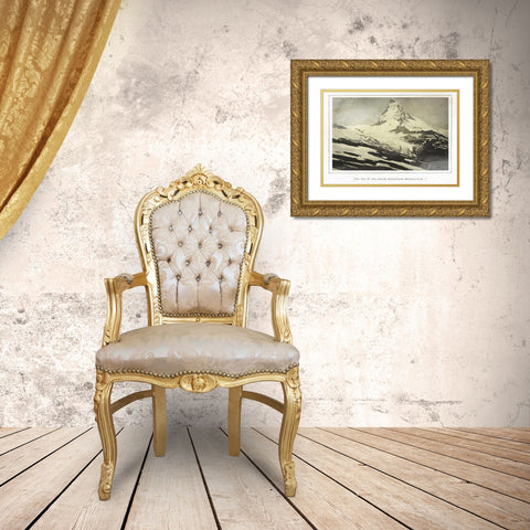 Notre dame Paris Gold Ornate Wood Framed Art Print with Double Matting by Waltz, Anne