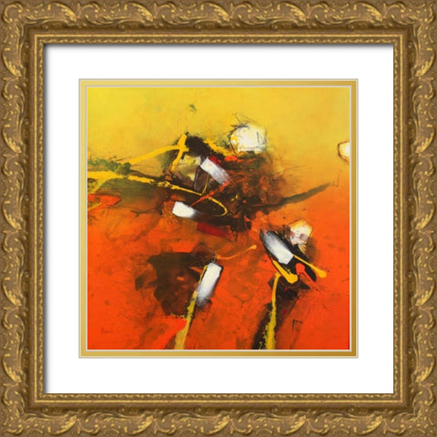 Brainflash Gold Ornate Wood Framed Art Print with Double Matting by Hansl, Alfred