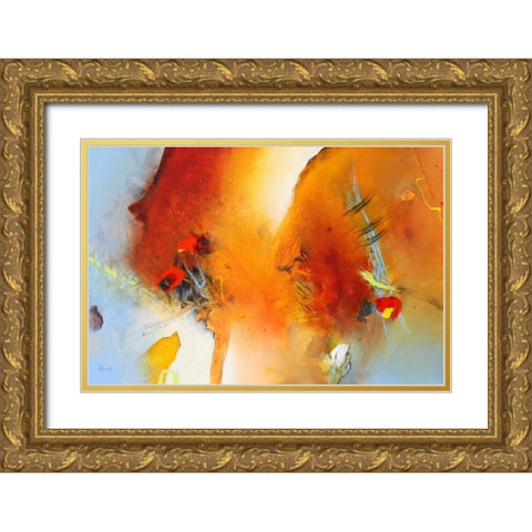 Spuren in die Zukunft Gold Ornate Wood Framed Art Print with Double Matting by Hansl, Alfred