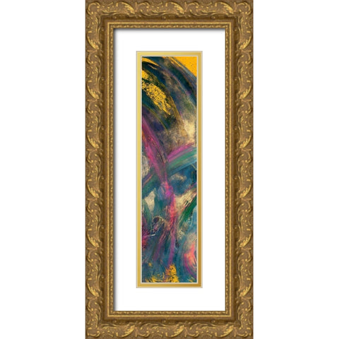 Abstraction with pink III Gold Ornate Wood Framed Art Print with Double Matting by Silberhorn-Piller, Andrea