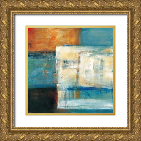 Colorfield II Gold Ornate Wood Framed Art Print with Double Matting by Danckaert, Bea