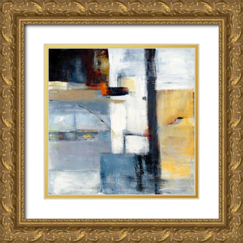 Colorfield III Gold Ornate Wood Framed Art Print with Double Matting by Danckaert, Bea