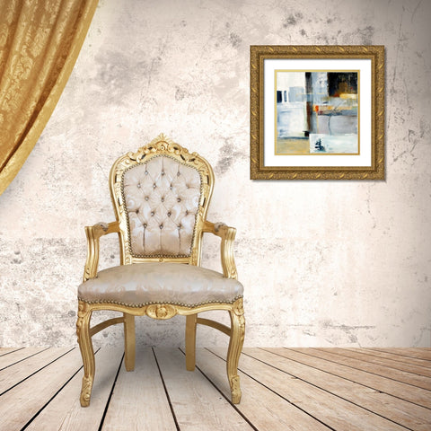 Colorfield IV Gold Ornate Wood Framed Art Print with Double Matting by Danckaert, Bea