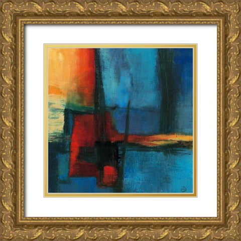 Abstract Night Gold Ornate Wood Framed Art Print with Double Matting by Danckaert, Bea