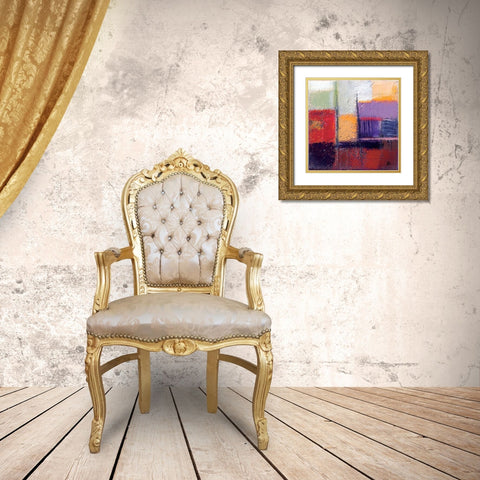 Violet Statics I Gold Ornate Wood Framed Art Print with Double Matting by Danckaert, Bea