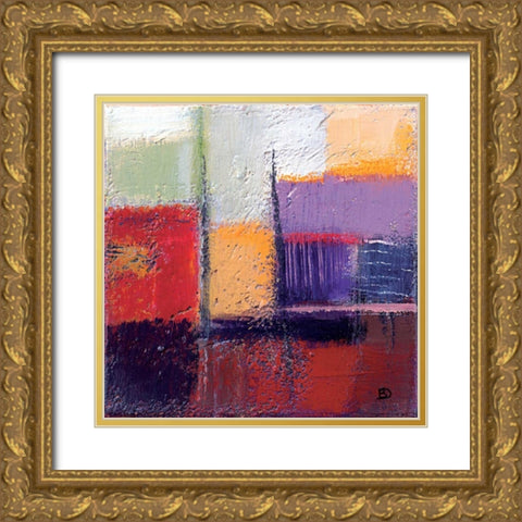 Violet Statics I Gold Ornate Wood Framed Art Print with Double Matting by Danckaert, Bea