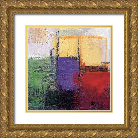 Violet Static III Gold Ornate Wood Framed Art Print with Double Matting by Danckaert, Bea