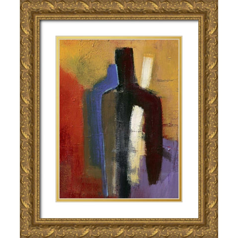 Big brown little blue Gold Ornate Wood Framed Art Print with Double Matting by Danckaert, Bea
