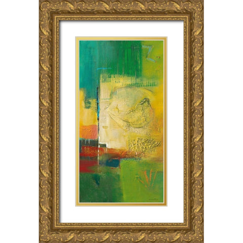 Springtime I Gold Ornate Wood Framed Art Print with Double Matting by Danckaert, Bea
