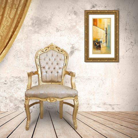 Bridge across 2 Gold Ornate Wood Framed Art Print with Double Matting by Danckaert, Bea