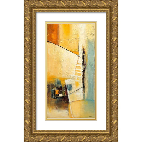 Bridge across 2 Gold Ornate Wood Framed Art Print with Double Matting by Danckaert, Bea