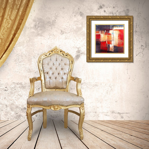 So happy Gold Ornate Wood Framed Art Print with Double Matting by Danckaert, Bea