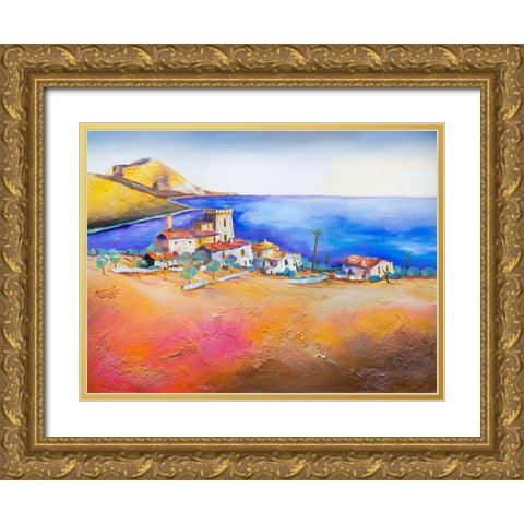 Sizilien Gold Ornate Wood Framed Art Print with Double Matting by Gerner, Bernhard