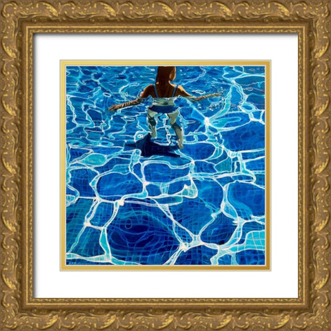 Spuren ziehen Gold Ornate Wood Framed Art Print with Double Matting by Pruchnow, Brigitte Yoshiko