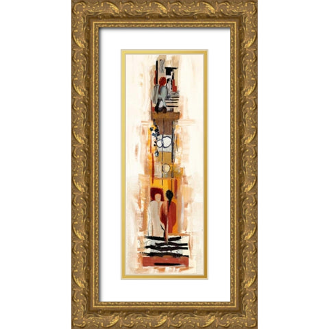 Begegnungen I Gold Ornate Wood Framed Art Print with Double Matting by Bonciani, Celina