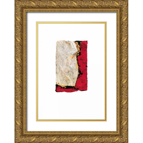 African Memory I Gold Ornate Wood Framed Art Print with Double Matting by Heinrich, Christian