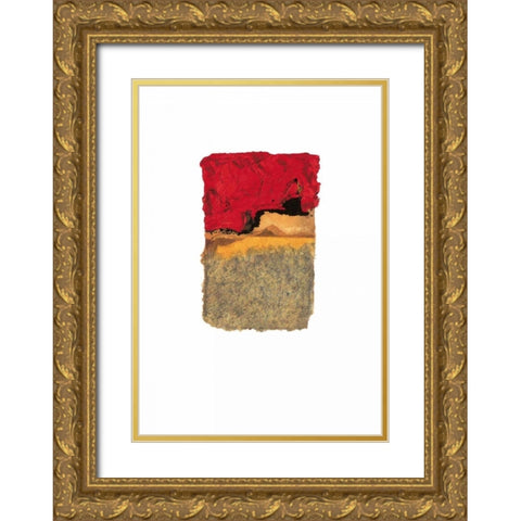 African Memory II Gold Ornate Wood Framed Art Print with Double Matting by Heinrich, Christian
