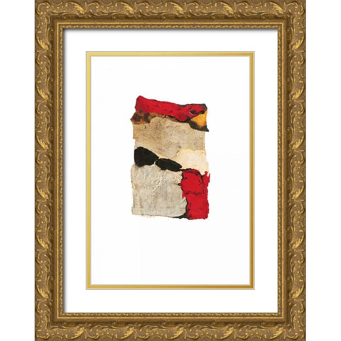 African Memory III Gold Ornate Wood Framed Art Print with Double Matting by Heinrich, Christian