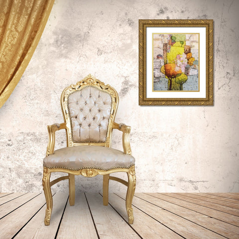 Kleines Dorf Gold Ornate Wood Framed Art Print with Double Matting by Lieck, Carl-Heinz
