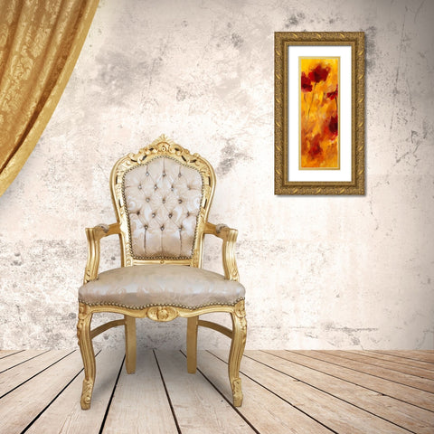 Farbklange II Gold Ornate Wood Framed Art Print with Double Matting by Ohland, Christa