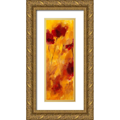 Farbklange II Gold Ornate Wood Framed Art Print with Double Matting by Ohland, Christa