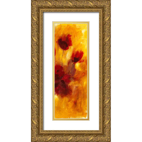 Farbklange I Gold Ornate Wood Framed Art Print with Double Matting by Ohland, Christa
