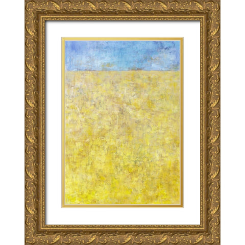 Jahreszeiten III Gold Ornate Wood Framed Art Print with Double Matting by Ohland, Christa