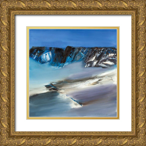 Eislandschaft II Gold Ornate Wood Framed Art Print with Double Matting by Rosskamp, Conny