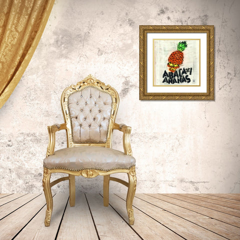 Abacaxy Gold Ornate Wood Framed Art Print with Double Matting by Eliot