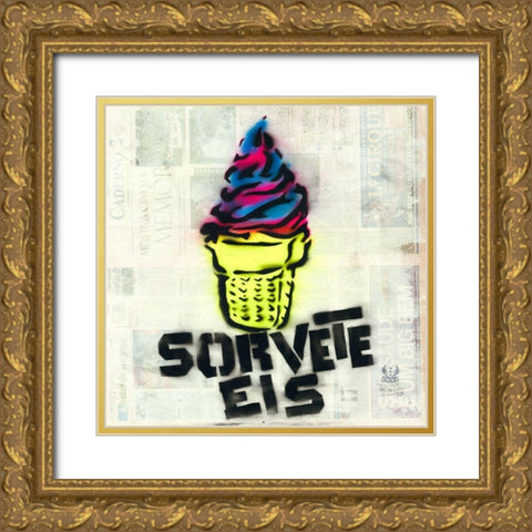 Sorvete Gold Ornate Wood Framed Art Print with Double Matting by Eliot