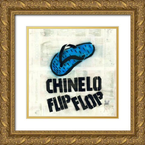 Chinelo Gold Ornate Wood Framed Art Print with Double Matting by Eliot