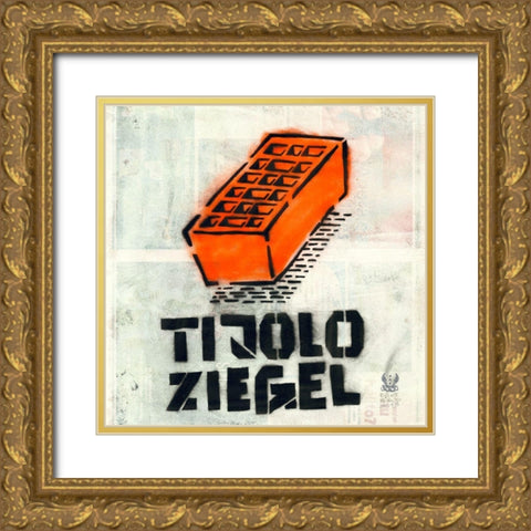 Tijolo Gold Ornate Wood Framed Art Print with Double Matting by Eliot