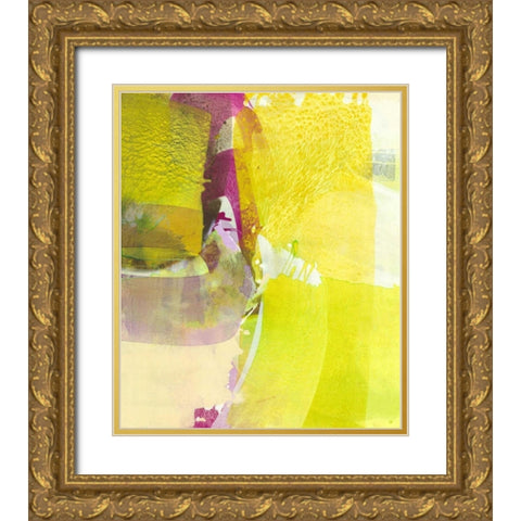 Light Green Fields Gold Ornate Wood Framed Art Print with Double Matting by Witt, El