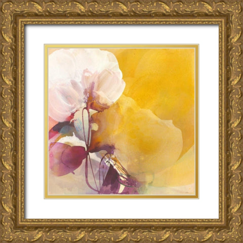 White Blossom Gold Ornate Wood Framed Art Print with Double Matting by Witt, El