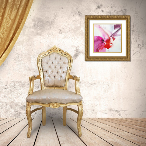 Orchid Flower Gold Ornate Wood Framed Art Print with Double Matting by Witt, El