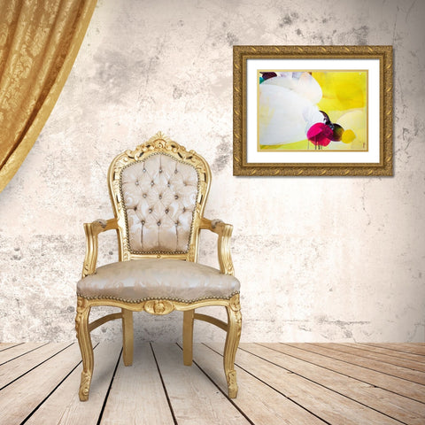 Light Flower Gold Ornate Wood Framed Art Print with Double Matting by Witt, El