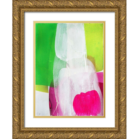 Green Plant Gold Ornate Wood Framed Art Print with Double Matting by Witt, El