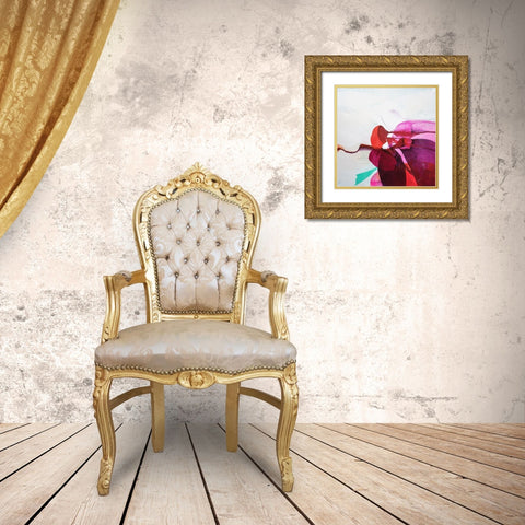 Flower Eye Gold Ornate Wood Framed Art Print with Double Matting by Witt, El