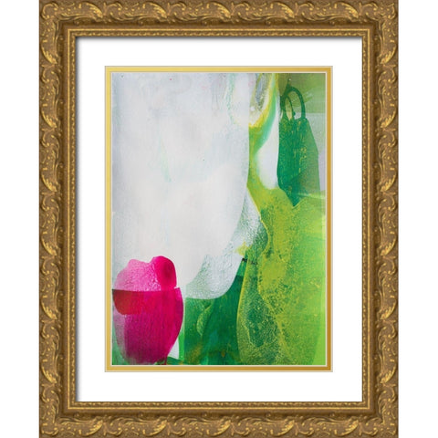 Green Nature Gold Ornate Wood Framed Art Print with Double Matting by Witt, El