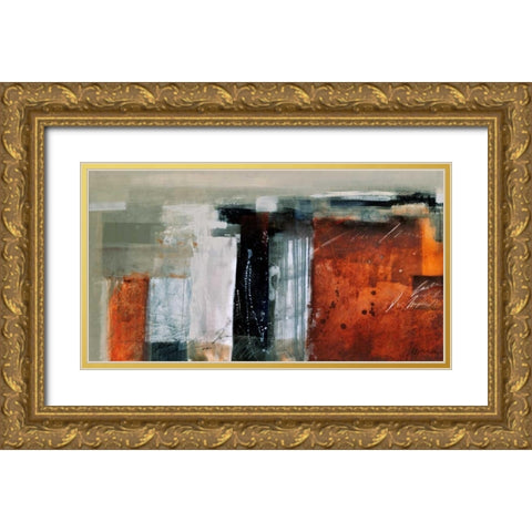 Terra Gold Ornate Wood Framed Art Print with Double Matting by Cusumano, Francesco