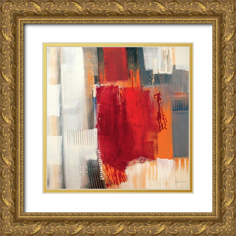 Astratto Colorato I Gold Ornate Wood Framed Art Print with Double Matting by Cusumano, Francesco